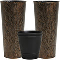 Worth 2 Pack 28" Tall Narrow Metal Planter by WORTH