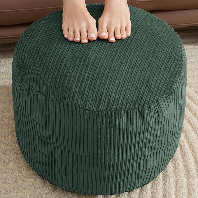 Pouf Ottoman Foot Stools with Foam Small Ottoman by WSOFRLAC