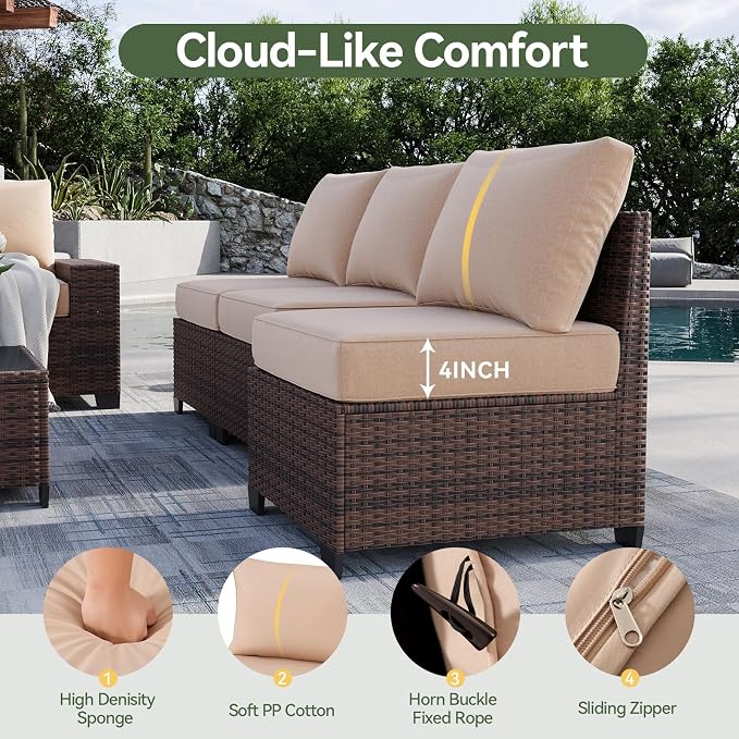 Aoxun 7 Piece Patio Furniture Set - Image 5