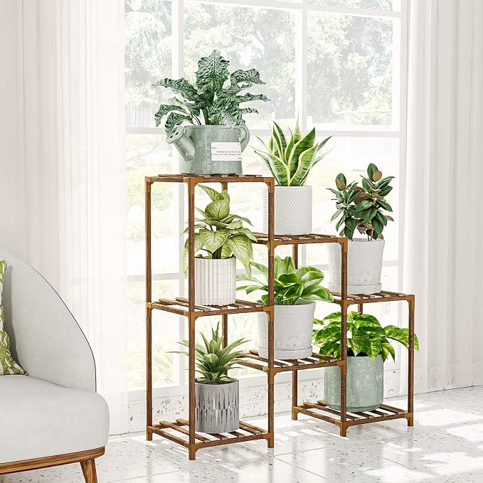 Plant Stand Indoor Outdoor Wood Plant Shelf - Image 7