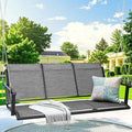 Textilene 3 Seat Hanging Swing, 5.2FT Patio Bench Swing, 660lbs Heavy Duty by jamege