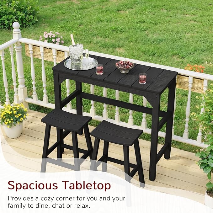 Stoog Outdoor Bar Table, All-Weather HIPS 40" Counter Height Bar Tables - Image 7