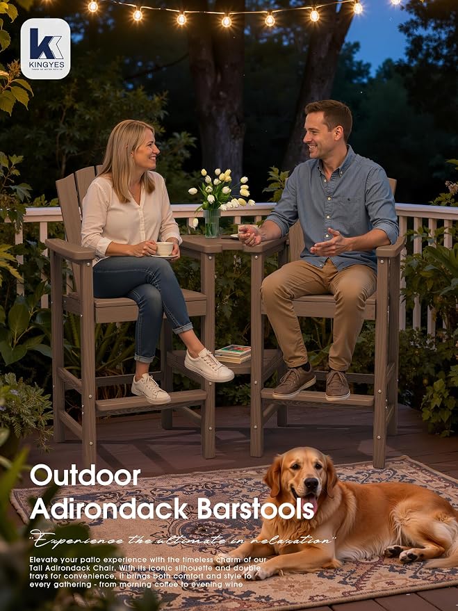 KINGYES Tall Adirondack Chair Set of 4 - Image 4