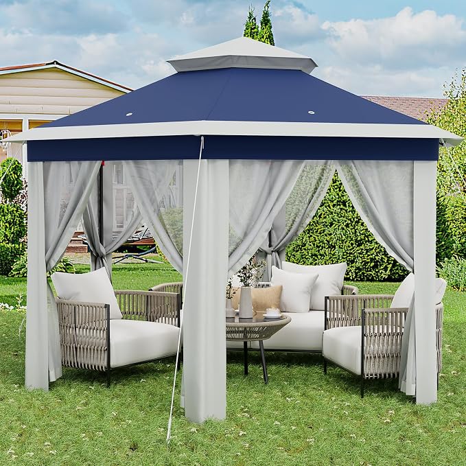 GAOMON Heavy Duty 13x13ft 6-Sided Pop-Up Gazebo Tent – Double Vented Roof - Image 3