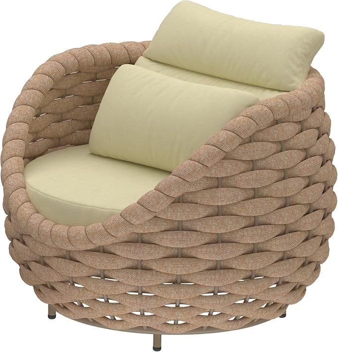 TWT 4 Pieces Patio Sofas, All-Weather Teslin Rope Balcony Furniture - Image 5