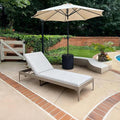 PURPLE LEAF 1 Piece Outdoor Chaise Lounge Aluminum Adjustable Patio Lounger by PURPLELEAF