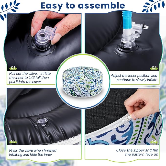 Outdoor Inflatable Ottoman Waterproof Pouf Ottoman - Image 4