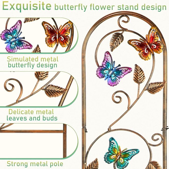 Blulu 4 Pack Metal Garden Trellis - Image 3
