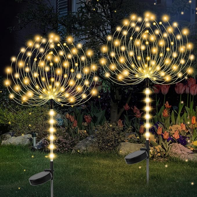 Garden Decor Solar Lights Outdoor, 155LED 8 lighting modes pole light by Unknown