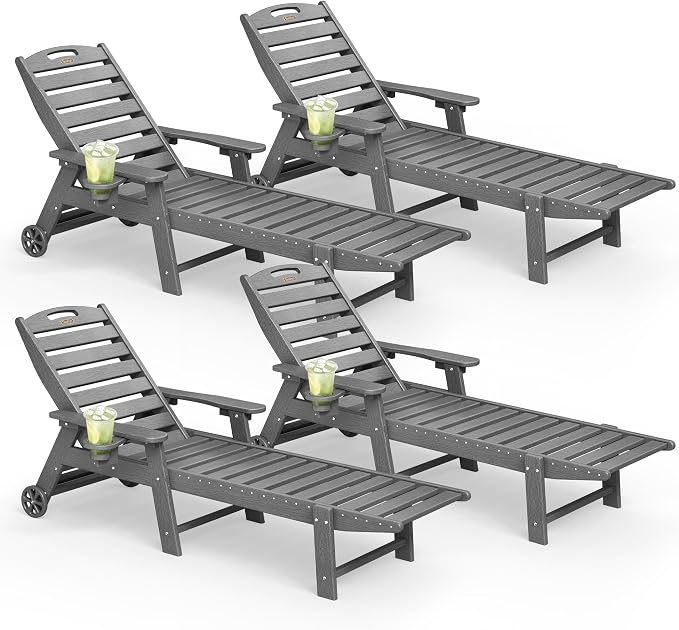 Lounge Chair Outdoor Set of 4 by Suunyn