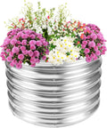 17" Tall Elevated Round Metal Rised Garden Bed- 2'x2' in Size and 0.8MM Thick by TBMLC