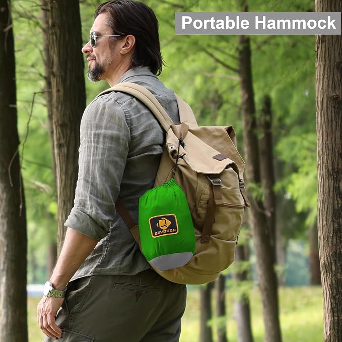 Camping Hammock with Net, Travel Portable Lightweight Hammocks with Tree Straps - Image 5