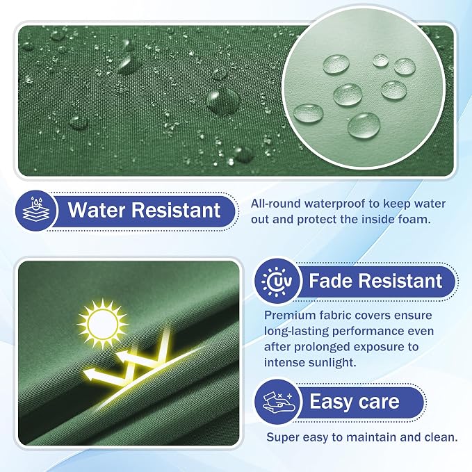 Patio Chair Cushions, Waterproof Outdoor Cushions - Image 3