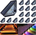 Solar Step Deck Lights Outdoo: 16 Pack Solar Step Light, Waterproof Warm by ServeYouTheBest