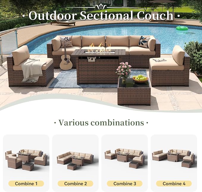 Aoxun 8 Piece Patio Furniture Set - Image 7