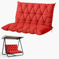 Porch Swing Cushion with Backrest 2-3 Seater Outdoor Bench Cushions Waterproof by Snubbull