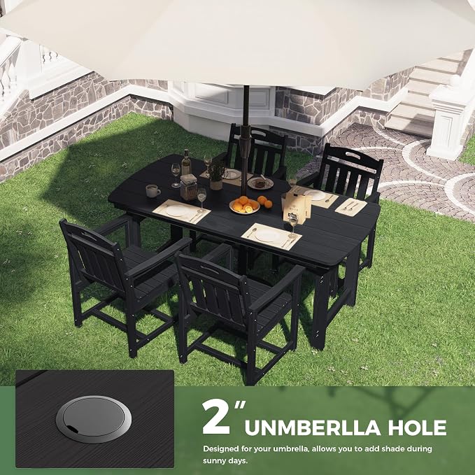 HDPE Outdoor Patio Dining Set - Image 5