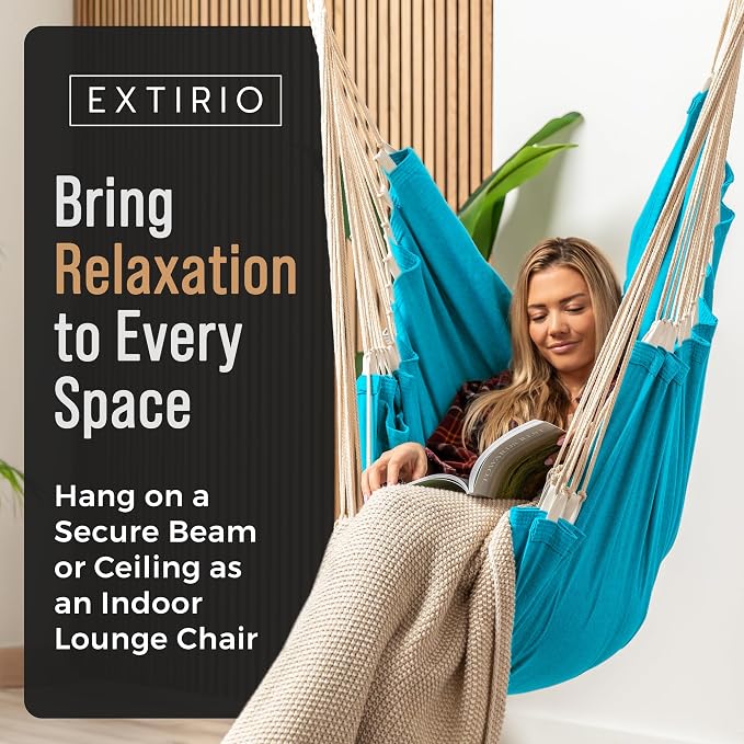 Hanging Hammock Chair Swing – Hanging Chair Outdoor & Indoor - Image 6