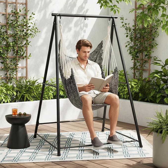 ONCLOUD 660LBS Heavy Duty Hammock Chair Stand, Universal Hanging Chair Stand - Image 6