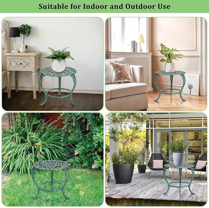 OwnMy Cast Iron Plant Stand Heavy Duty Vintage Wrought Iron Flower Pot Holder - Image 5