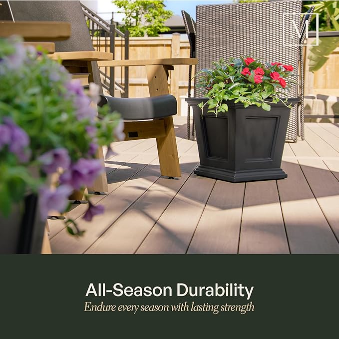 Mayne Fairfield 16-Inch Square Planter – Self-Watering, Weather-Resistant - Image 4