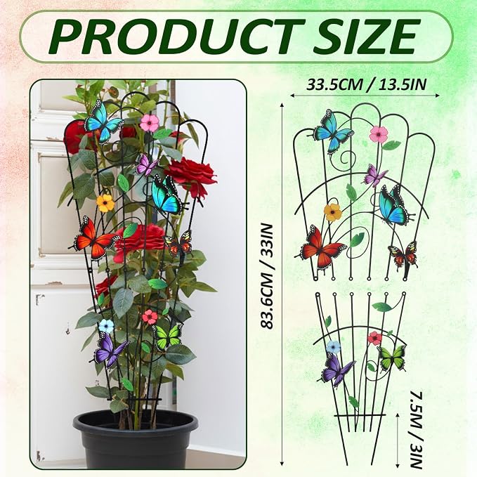 LEIFIDE 2 Pcs 33in Plant Trellis - Image 3