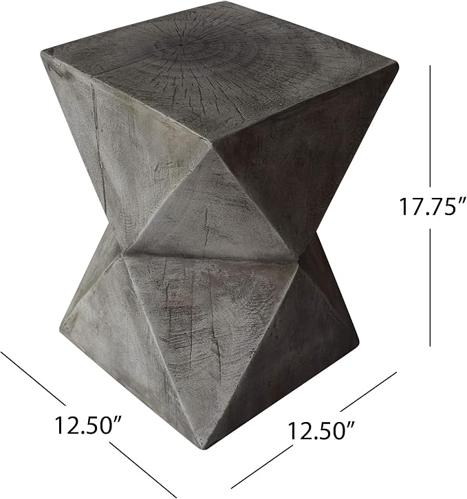 Christopher Knight Home Manuel Weight Concrete Accent Table, Light Gray - Image 3