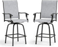 Sophia & William Swivel Bar Stools Set of 2, Bar Height Chairs, Outdoor Bar by SophiaWilliam