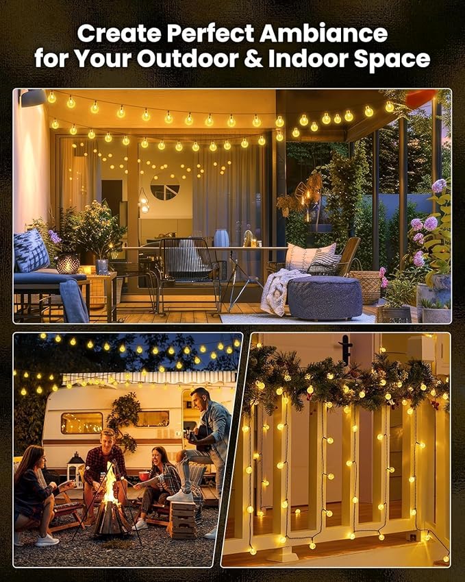 Solar String Lights Outdoor 60 LED 36FT - Image 6