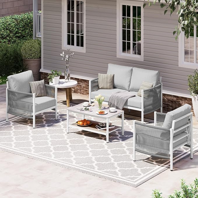 Aluminum Outdoor Patio Furniture Set by Oasbira