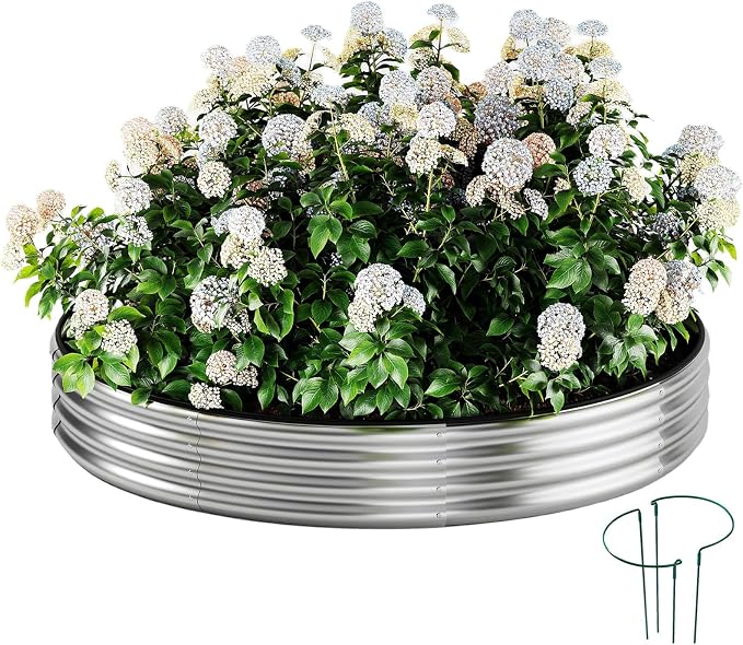 Galvanized Metal Planter Raised Garden Bed Kit by ZFHgarden