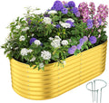 Galvanized Metal Planter Round Raised Garden Bed Kit by ZFHgarden