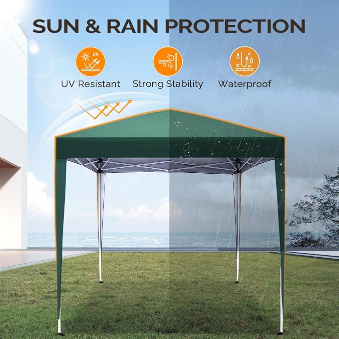 VINGLI 6.5x6.5 Pop Up Canopy Tent, Outdoor Tent Canopies Foldable Portable - Image 4