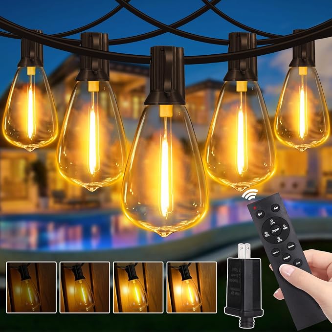 Outdoor String Lights Dimmable by GuhopeLighting