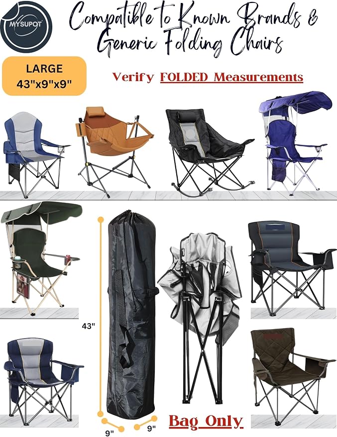 43"x9"x9" Replacement Bag for Folding Camping Chair, Camp Chairs, Yoga Mat - Image 4