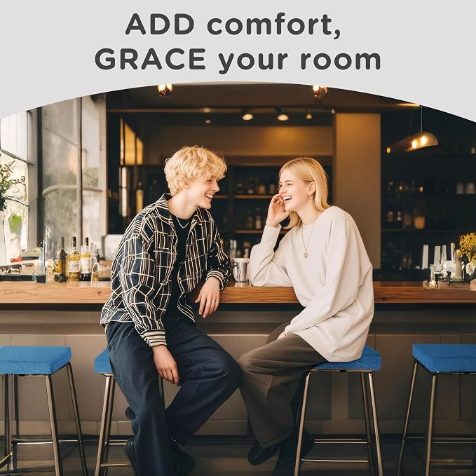 AddGrace Anti-Slip Bar Stool Cushions Square Bar Stool Seat Cushions - Image 6