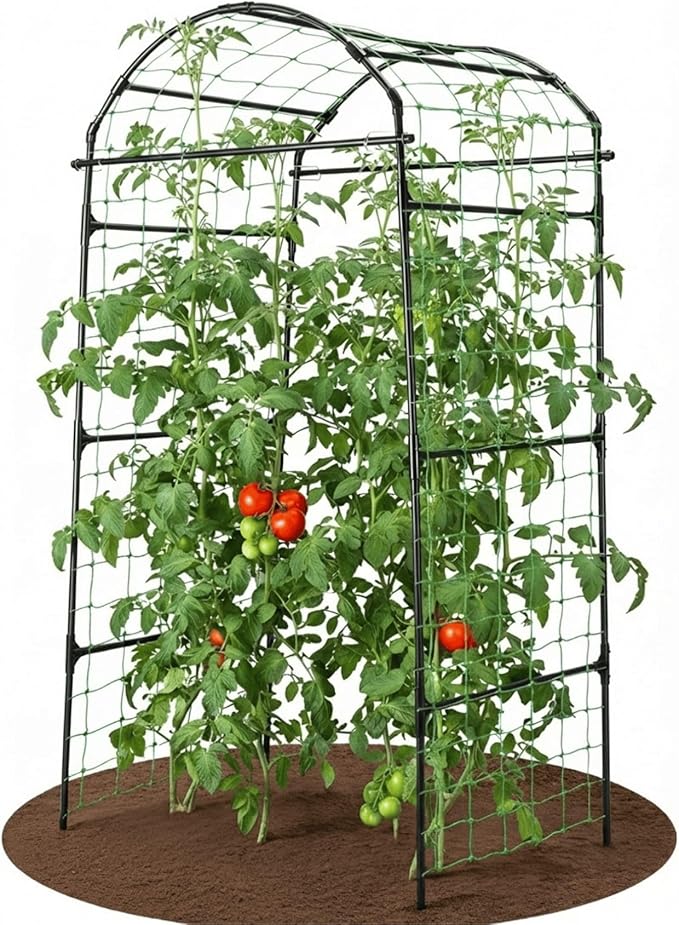 79" Garden Trellis Arch for Climbing Plants – Tall Outdoor Metal Trellis for by GardenArchTrellisforPlants