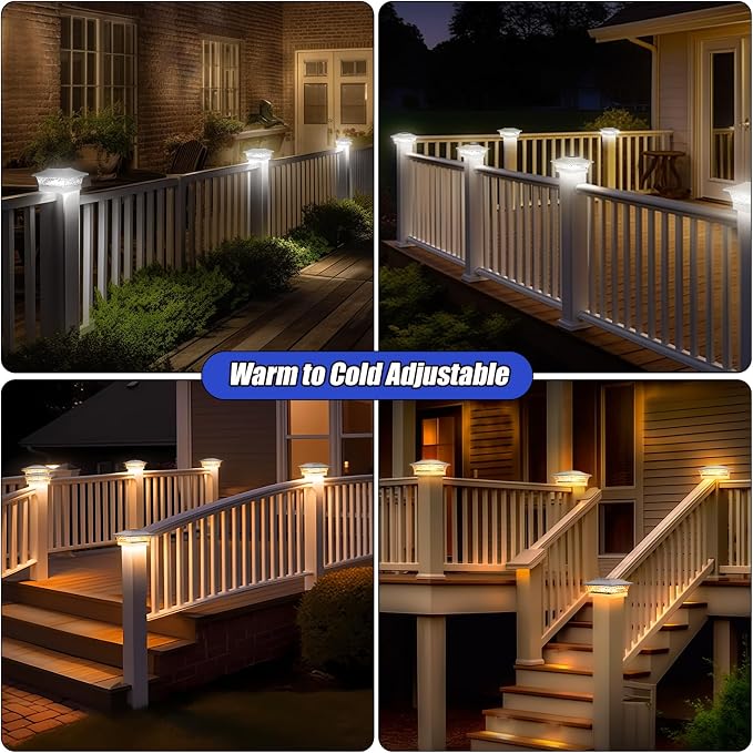 APONUO Solar Post Cap Lights 12 Pack - Image 7