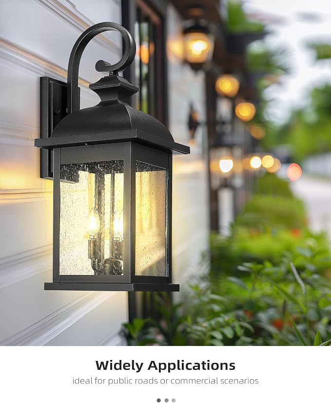 FEMILA 26" Outdoor Wall Light, Large Exterior Wall Light Fixtures, 3 Light - Image 4