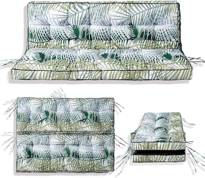 Outside Benches Cushion with Backrest, Thicken Waterproof Swing Cushions 2/3 - Image 4