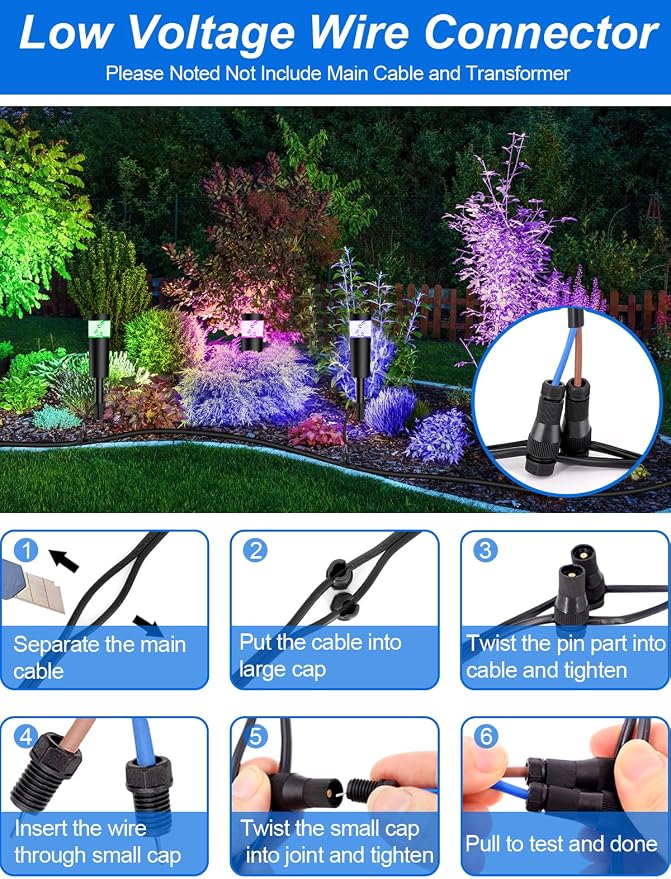 5W RGBW Low Voltage Landscape Pathway Lights - Image 5