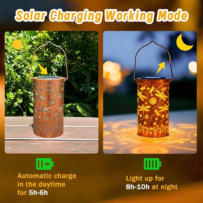 Dragonfly Flower Solar Lanterns Outdoor Waterproof, Birthday Gifts - Image 2