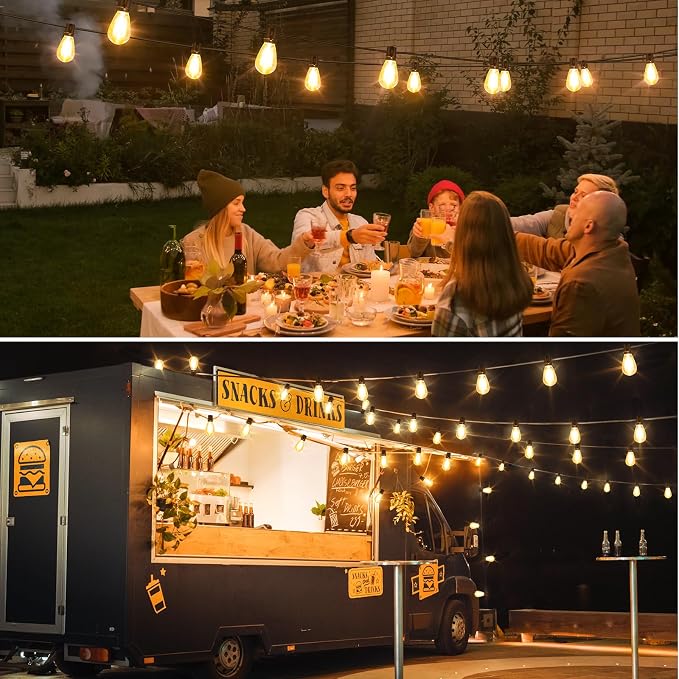 96FT LED Outdoor String Lights, Waterproof Patio Lights - Image 7