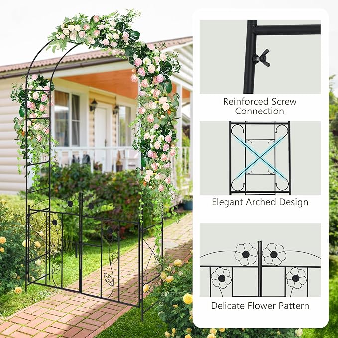 COSTWAY 2-in-1 Garden Arbor - Image 7