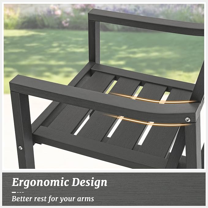 HDPS Outdoor Dining Chairs Set of 4, Patio Dining Chairs - Image 4