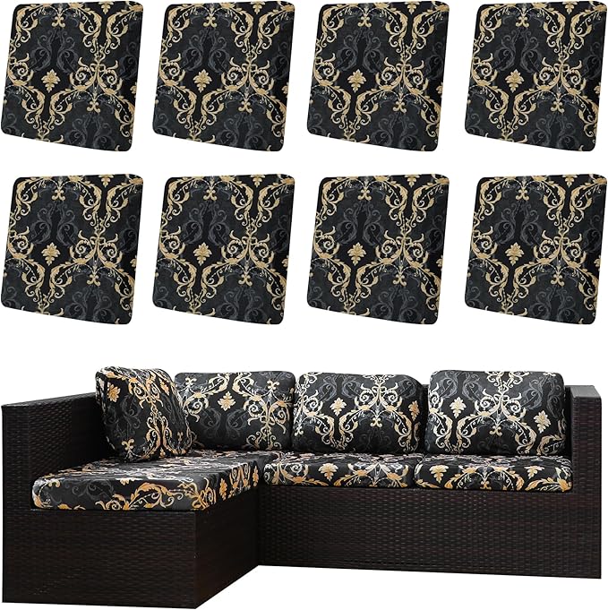 Outdoor Cushion Covers Set, Replacement by SUKAIKEQA