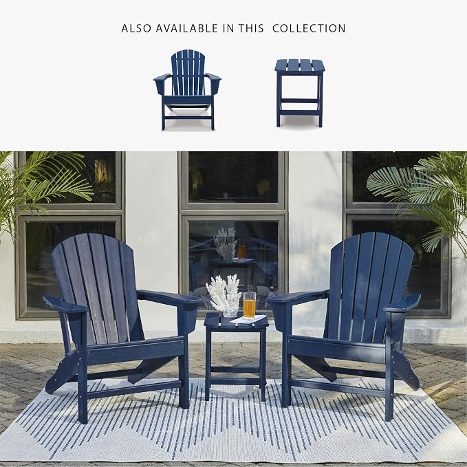 Signature Design by Ashley Outdoor Sundown Treasure HDPE Patio Adirondack Chair - Image 6