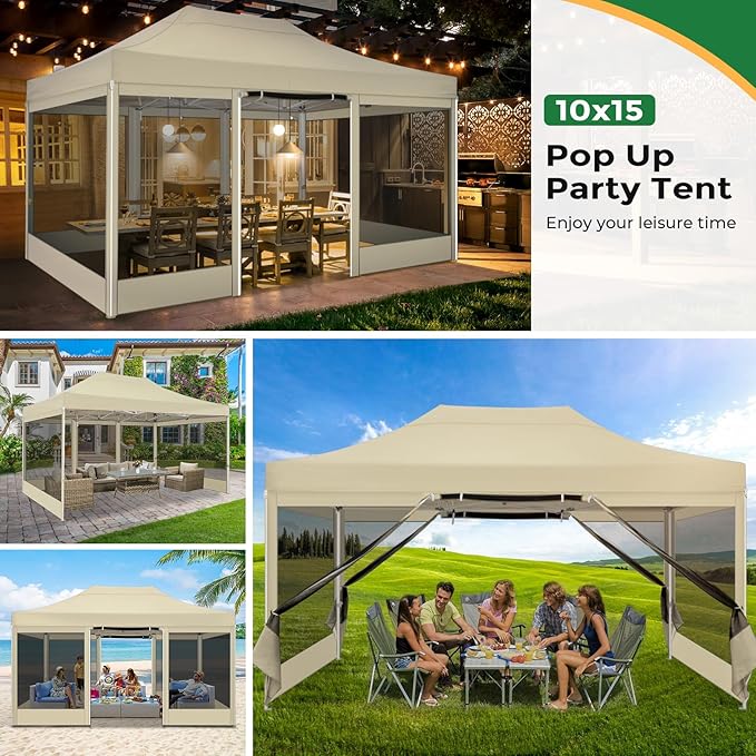 COBIZI 10x15 Heavy Duty Pop Up Canopy Tent - Image 3
