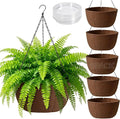 T4U Hanging Planters for Outdoor Plants, 12 Inch 6 Pack Fabric Hanging Baskets by T4U