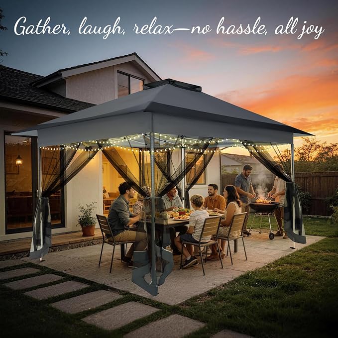 C0BIZI Gazebo 10x15 Pop up Canopy, Gazebos on Clearance-Canopy Tent - Image 4